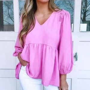 Pink Loose Fit Top